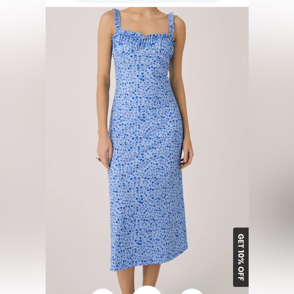 Blue Patterned Women's Dress